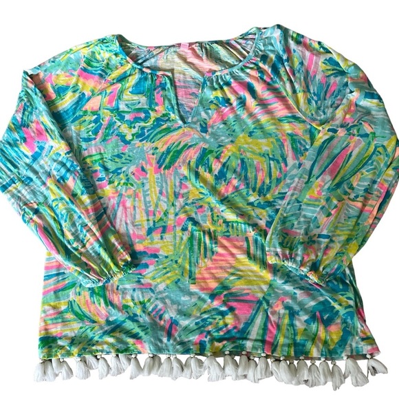 Lilly Pulitzer- Linzy Top Long Sleeve Top - Picture 2 of 7